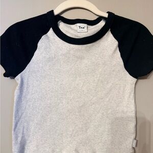 TNA  Black and White Short Sleeve Tee